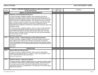 Form CMS-2786V Fire Safety Survey Report - Intermediate Care Facilities for Individuals With Intellectual Disabilities (Small Facilities) - 2012 Life Safety Code, Page 19