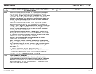 Form CMS-2786V Fire Safety Survey Report - Intermediate Care Facilities for Individuals With Intellectual Disabilities (Small Facilities) - 2012 Life Safety Code, Page 20