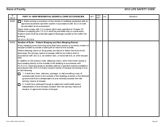 Form CMS-2786V Fire Safety Survey Report - Intermediate Care Facilities for Individuals With Intellectual Disabilities (Small Facilities) - 2012 Life Safety Code, Page 27