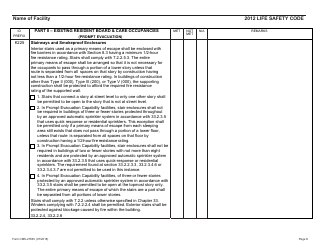 Form CMS-2786V Fire Safety Survey Report - Intermediate Care Facilities for Individuals With Intellectual Disabilities (Small Facilities) - 2012 Life Safety Code, Page 6