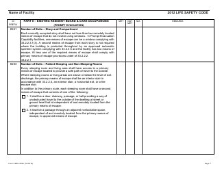 Form CMS-2786V Fire Safety Survey Report - Intermediate Care Facilities for Individuals With Intellectual Disabilities (Small Facilities) - 2012 Life Safety Code, Page 7