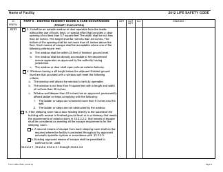 Form CMS-2786V Fire Safety Survey Report - Intermediate Care Facilities for Individuals With Intellectual Disabilities (Small Facilities) - 2012 Life Safety Code, Page 8