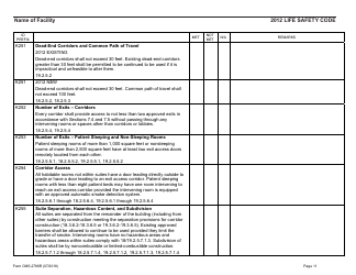 Form CMS-2786R Fire Safety Survey Report - Healthcare - 2012 Life Safety Code, Page 11