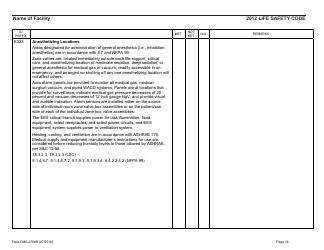 Form CMS-2786R Fire Safety Survey Report - Healthcare - 2012 Life Safety Code, Page 18