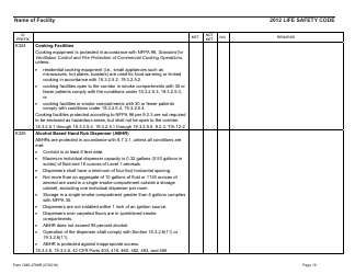 Form CMS-2786R Fire Safety Survey Report - Healthcare - 2012 Life Safety Code, Page 19