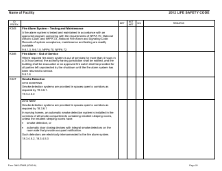 Form CMS-2786R Fire Safety Survey Report - Healthcare - 2012 Life Safety Code, Page 22