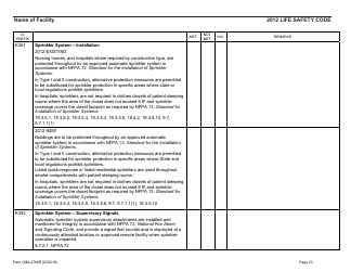 Form CMS-2786R Fire Safety Survey Report - Healthcare - 2012 Life Safety Code, Page 23