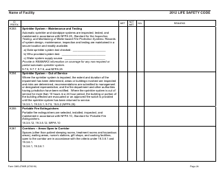 Form CMS-2786R Fire Safety Survey Report - Healthcare - 2012 Life Safety Code, Page 24