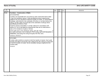 Form CMS-2786R Fire Safety Survey Report - Healthcare - 2012 Life Safety Code, Page 25