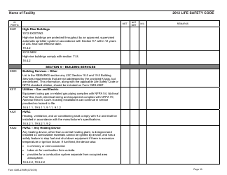 Form CMS-2786R Fire Safety Survey Report - Healthcare - 2012 Life Safety Code, Page 30
