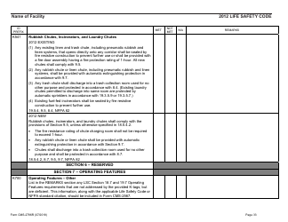Form CMS-2786R Fire Safety Survey Report - Healthcare - 2012 Life Safety Code, Page 33