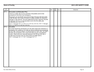 Form CMS-2786R Fire Safety Survey Report - Healthcare - 2012 Life Safety Code, Page 34