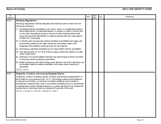 Form CMS-2786R Fire Safety Survey Report - Healthcare - 2012 Life Safety Code, Page 35