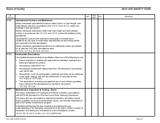 Form CMS-2786R Fire Safety Survey Report - Healthcare - 2012 Life Safety Code, Page 36