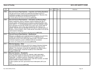 Form CMS-2786R Fire Safety Survey Report - Healthcare - 2012 Life Safety Code, Page 40