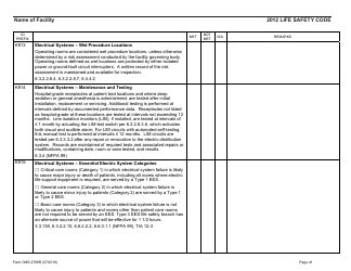 Form CMS-2786R Fire Safety Survey Report - Healthcare - 2012 Life Safety Code, Page 41