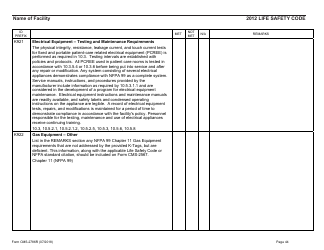Form CMS-2786R Fire Safety Survey Report - Healthcare - 2012 Life Safety Code, Page 44