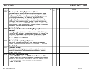 Form CMS-2786R Fire Safety Survey Report - Healthcare - 2012 Life Safety Code, Page 47