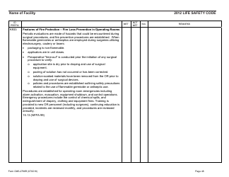 Form CMS-2786R Fire Safety Survey Report - Healthcare - 2012 Life Safety Code, Page 48