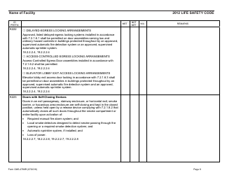 Form CMS-2786R Fire Safety Survey Report - Healthcare - 2012 Life Safety Code, Page 8