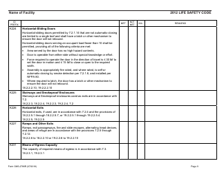 Form CMS-2786R Fire Safety Survey Report - Healthcare - 2012 Life Safety Code, Page 9