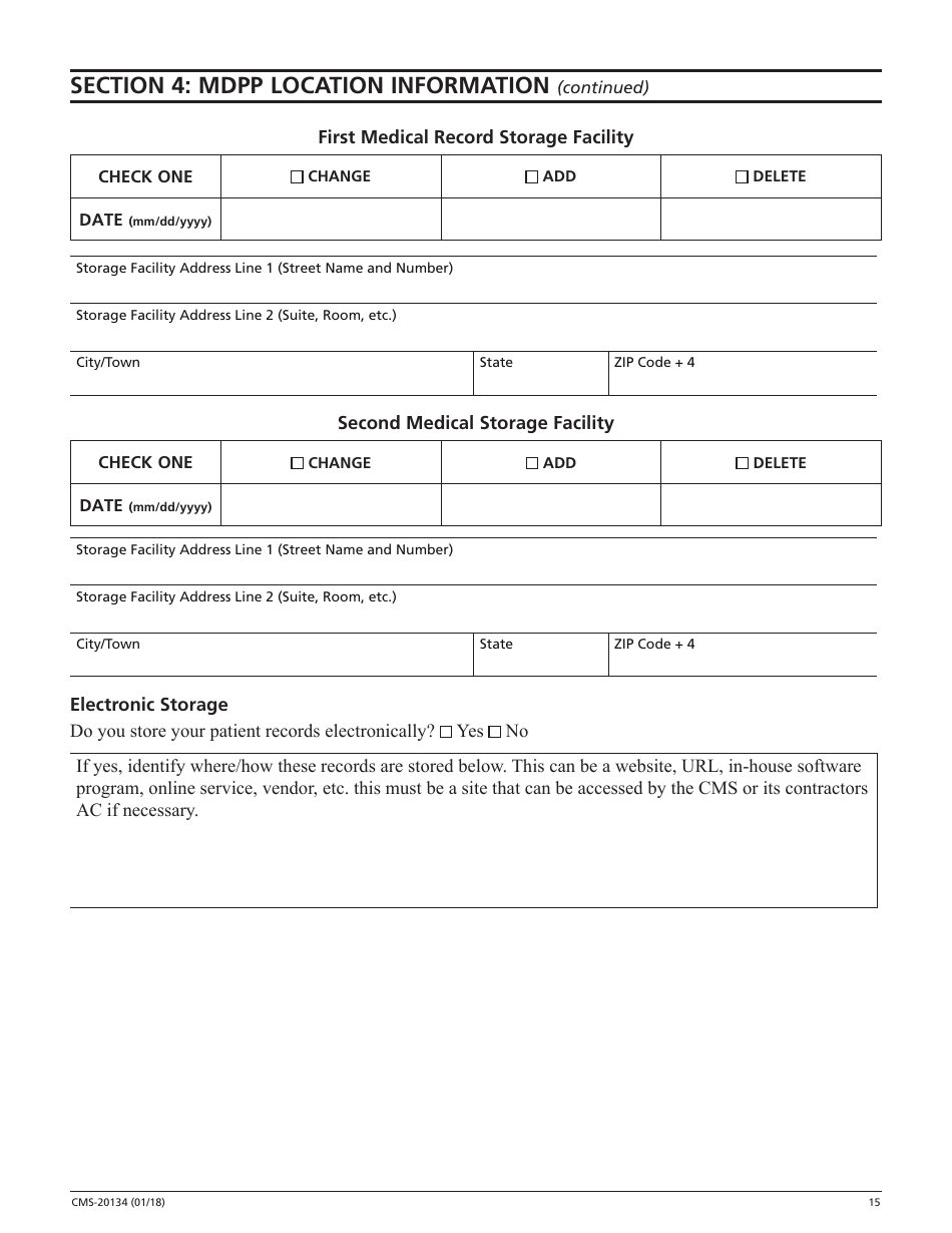 Form CMS-20134 Medicare Enrollment Application, Page 15