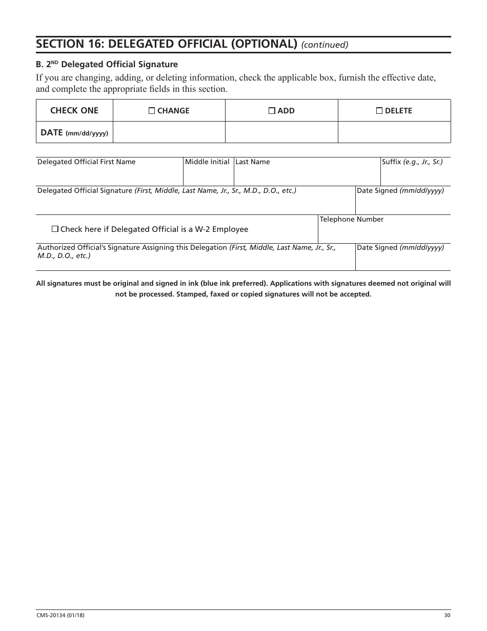 Form CMS-20134 Medicare Enrollment Application, Page 30