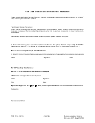 Form NIH2936 Application for Special Exception for Procurement and Use of Mercury, Page 2