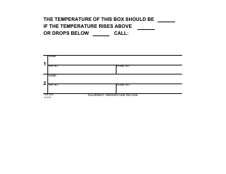 Document preview: Form NIH-1625 Equipment Temperature Record