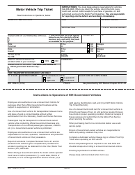 Document preview: Form NIH1382-2 Motor Vehicle Trip Ticket