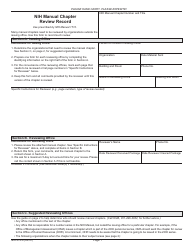 Document preview: Form NIH414-6 Nih Manual Chapter Review Record