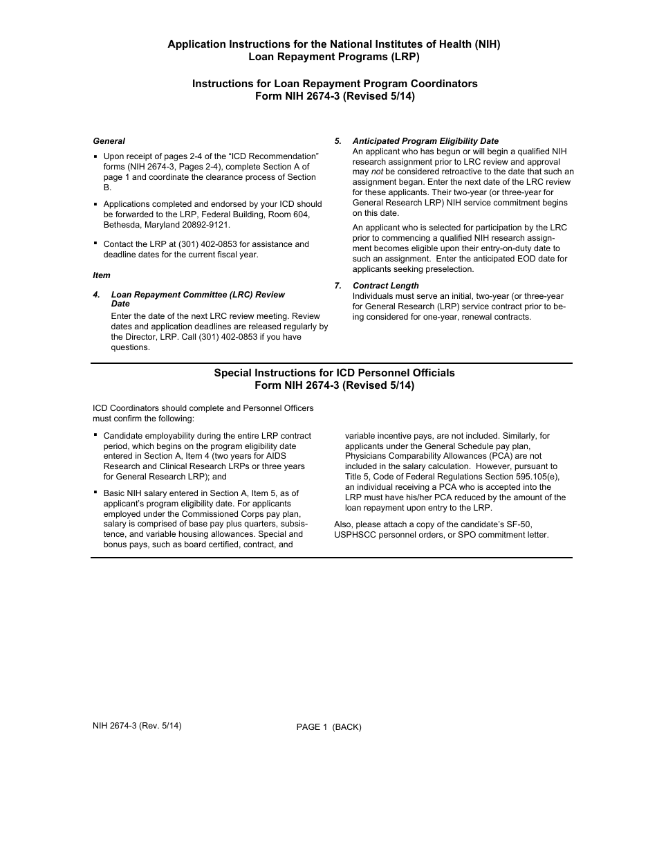 Form NIH2674-3 Icd Recommendation for Proposed Research Assignment, Page 3