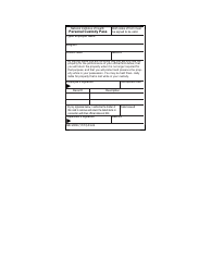 Document preview: Form NIH2839 Personal Custody Pass