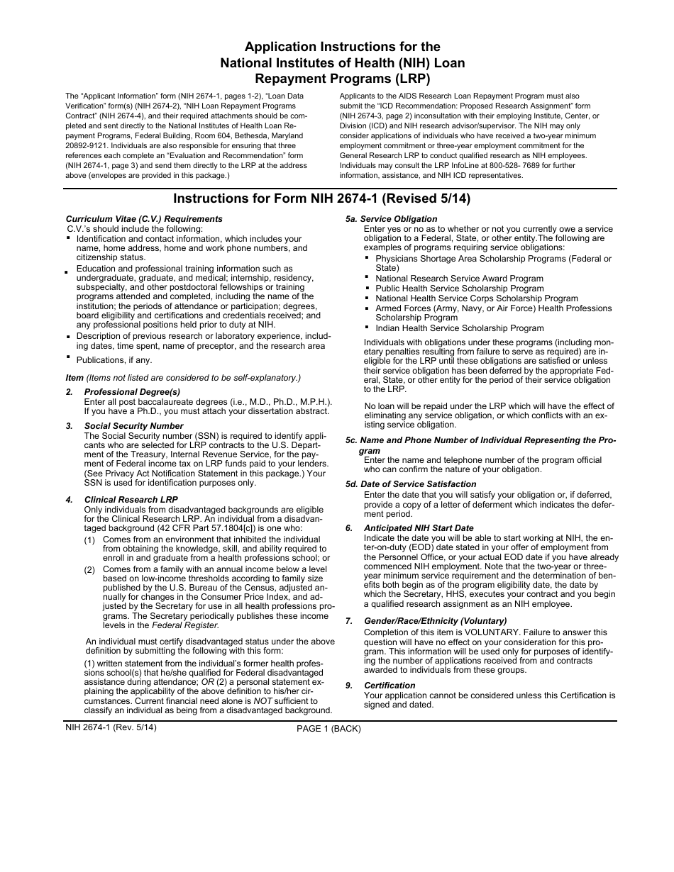 Form NIH2674-1 Nih Loan Repayment Programs Applicant Information, Page 3