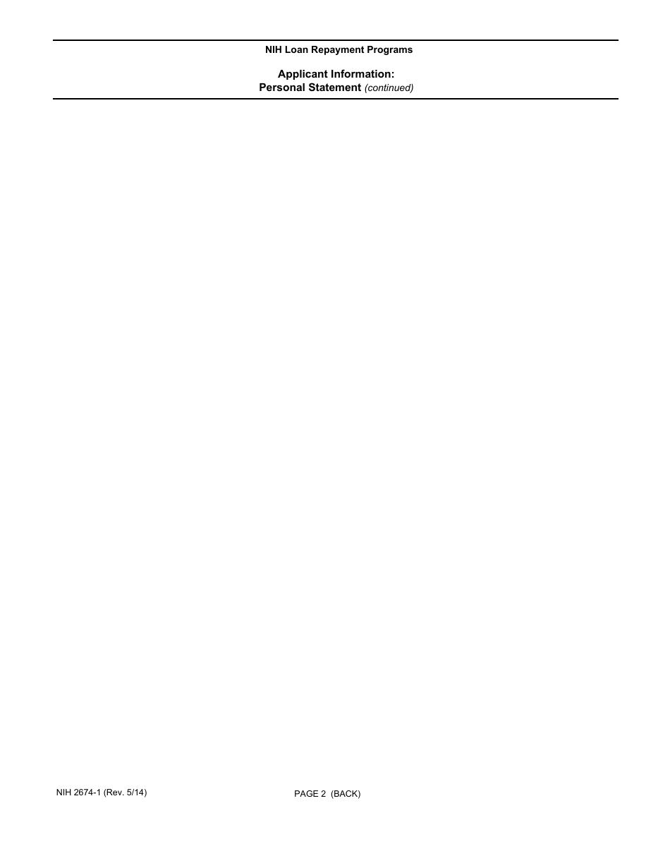 Form NIH2674-1 Nih Loan Repayment Programs Applicant Information, Page 5