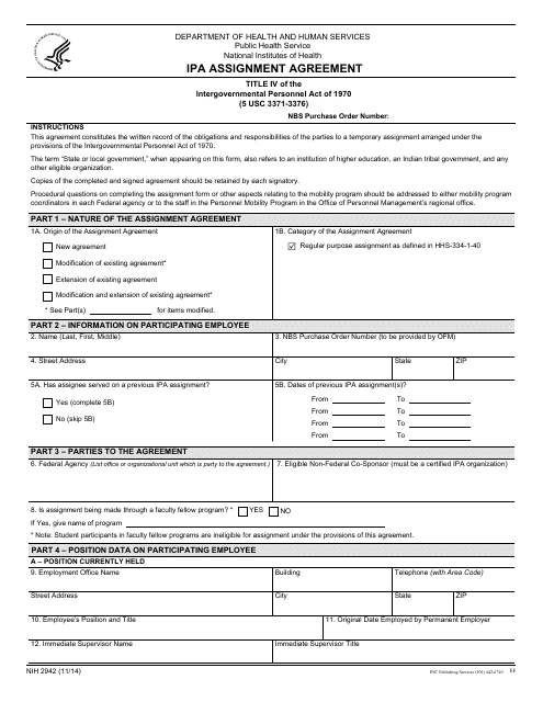 Form 2942  Printable Pdf