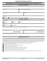 Form NIH-2954 Recruitment, Relocation or Retention Incentive Terminations