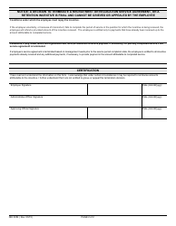 Form NIH-2954 Recruitment, Relocation or Retention Incentive Terminations, Page 2