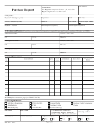 Document preview: Form NIH1861-1 Purchase Request