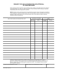 Document preview: Form NIH1962-1 Request for and Authorization (Or Approval) of Overtime Work