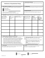 Form NIH-2500 Notification of Organizational Change