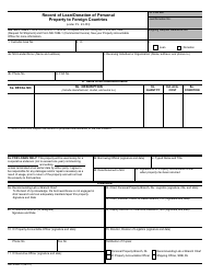 Document preview: Form NIH2489-1 Record of Loan/Donation of Personal Property to Foreign Countries