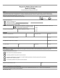 Document preview: Form NIH750-2 Request for Medical Determination and Report of Findings