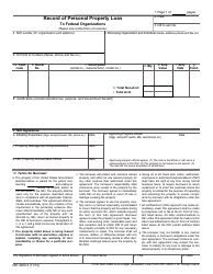 Form NIH-2489-3 Record of Personal Property Loan to Federal Organizations