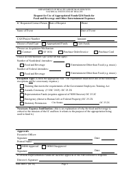 Document preview: Form NIH-2408-1 Request for Use of Appropriated Funds/Gift Funds for Food and Beverage and Other Entertainment Expenses