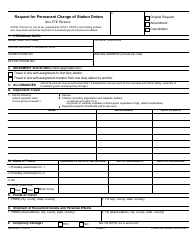 Document preview: Form NIH-2028-1 Request for Permanent Change of Station Orders