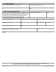 Form NIH-2028-1 Request for Permanent Change of Station Orders, Page 2