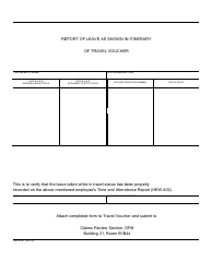 Document preview: Form NIH-2027 Report of Leave as Shown in Itinerary of Travel Voucher