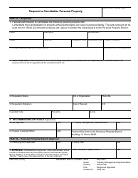 Document preview: Form NIH-2741 Request to Cannibalize Personal Property