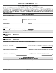 Form NIH-2953 Retention Incentive Requests
